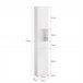 Armário alto de banho com 1 cesto e 1 gaveta BZR109-W SoBuy Branco