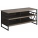 Beliani Mesa de TV CARLISLE 120 Cinza Escuro