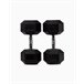 Halteres Hexagonais 25Kg (Par) - BOOMFIT Preto