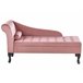 Beliani Chaise longue à esquerda Veludo PESSAC Rosa