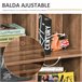 Aparador Melamina de Madeira, Metal HOMCOM 80 Cinza