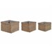 Beliani Conjunto de 3 macetas RIVULINE Natural