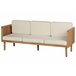 Beliani Conjunto lounge Madeira de acácia BARATTI Creme