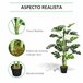 Árvore Monstera Artificial PE, PP, Cimento Outsunny Verde