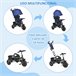 Triciclo para Bebés Metal, plástico e tecido de poliéster HOMCOM Azul