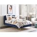 Beliani Cama com estrado Veludo FLAYAT 153x215 Amarelo