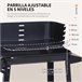 Barbecue a Carvão Metal e Porcelana Outsunny Preto