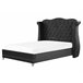 Beliani Cama Veludo AYETTE 205x215 Preto
