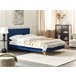 Beliani Cama com estrado Veludo LIMOUX 147x213 Azul Marino