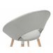 Beliani Silla de comedor ROSLYN Cinza Claro