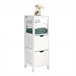Armário de casa de banho 1 prateleira e 2 gavetas FRG127-W SoBuy Branco