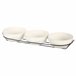 Conjunto de 3 taças em porcelana 350ml + suporte coleção VESSIA Branco