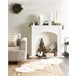 Beliani Repisa de la chimenea BUSSELTON Branco