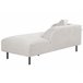 Beliani Chaise longue à esquerda Poliéster LE CRAU Cinza Claro
