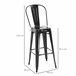 Bancos de Bar Metal HOMCOM, casa - cadeiras Preto