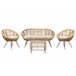 Beliani Conjunto lounge Rattan/vime MARATEA/CESENATICO Natural