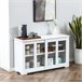 Aparador MDF e Vidro Temperado HOMCOM Branco