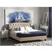 Beliani Cama com estrado Poliéster BORDEAUX 147x217 Bege