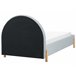 Beliani Cama com estrado Veludo ANET 100x216 Azul Claro