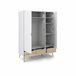 Roupeiro DELTA portas batentes e 3 gavetas 147x200cm branco Branco