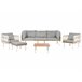 Beliani Conjunto lounge SENISE Branco/cinza