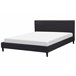 Beliani Cama com estrado Veludo FITOU 190x214 Preto