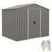 Abrigo de Jardim Aço Galvanizado e PP Outsunny Cinza