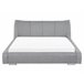 Beliani Cama Piel NANTES 188x237 Cinza Claro
