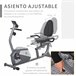 Bicicleta ergométrica Aço, ABS HOMCOM Cinza