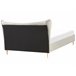 Beliani Cama Terciopelo CHALEIX 168x212 Cinza Claro