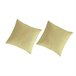2 Fronhas para almofada liso lino/algodão orgânico Amarelo