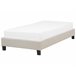 Beliani Cama com estrado Poliéster ROANNE 99x211 Bege