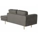 Beliani Chaise longue izquierdo Terciopelo MIRAMAS Cinza Escuro
