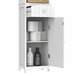 Armário Polivalente MDF HOMCOM, casa - casa de banho 34 Branco