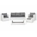 Beliani Conjunto lounge Ratan sintético ROMA Branco