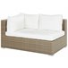 Beliani Conjunto lounge Ratan sintético MAESTRO Branco/ Bege