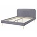 Beliani Cama com estrado Veludo FLAYAT 173x215 Amarelo