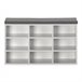 Banco de sapato Samuel 9 Furos 81 Branco/cinza
