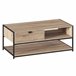 Mesa de centro Aliaj com 1 gaveta estilo industrial Preto/ Madeira