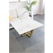 Mesa de centro com efeito mármore EXCALIBUR Branco