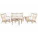 Beliani Conjunto lounge Rattan/vime BRINDISI Creme