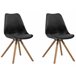 Beliani Silla de comedor DAKOTA Preto