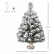 Árvore de Natal Artificial PVC, Serapilheira e Cimento HOMCOM Multicor