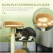 Arranhador para Gatos Aglomerado de Madeira, Pelúcia e Sisal Multicor