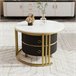 2 em 1, mesa de centro, mesa de sala, 2 gavetas 70x70 Branco