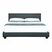 [Corium] Cama moderna em pele sintética Albacete - com colchão 189x210 Branco