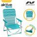 Cadeira dobrável fixa em alumínio Aktive Beach - mediterraneo Azul