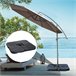 Base para Chapéu de Sol de 4 Peças HDPE Outsunny 50x50 Preto