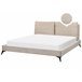 Beliani Cama com estrado Bombazine MELLE 195x240 Cinza Escuro
