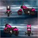 Motocicleta Elétrica Infantil PP, Metal HOMCOM Rosa